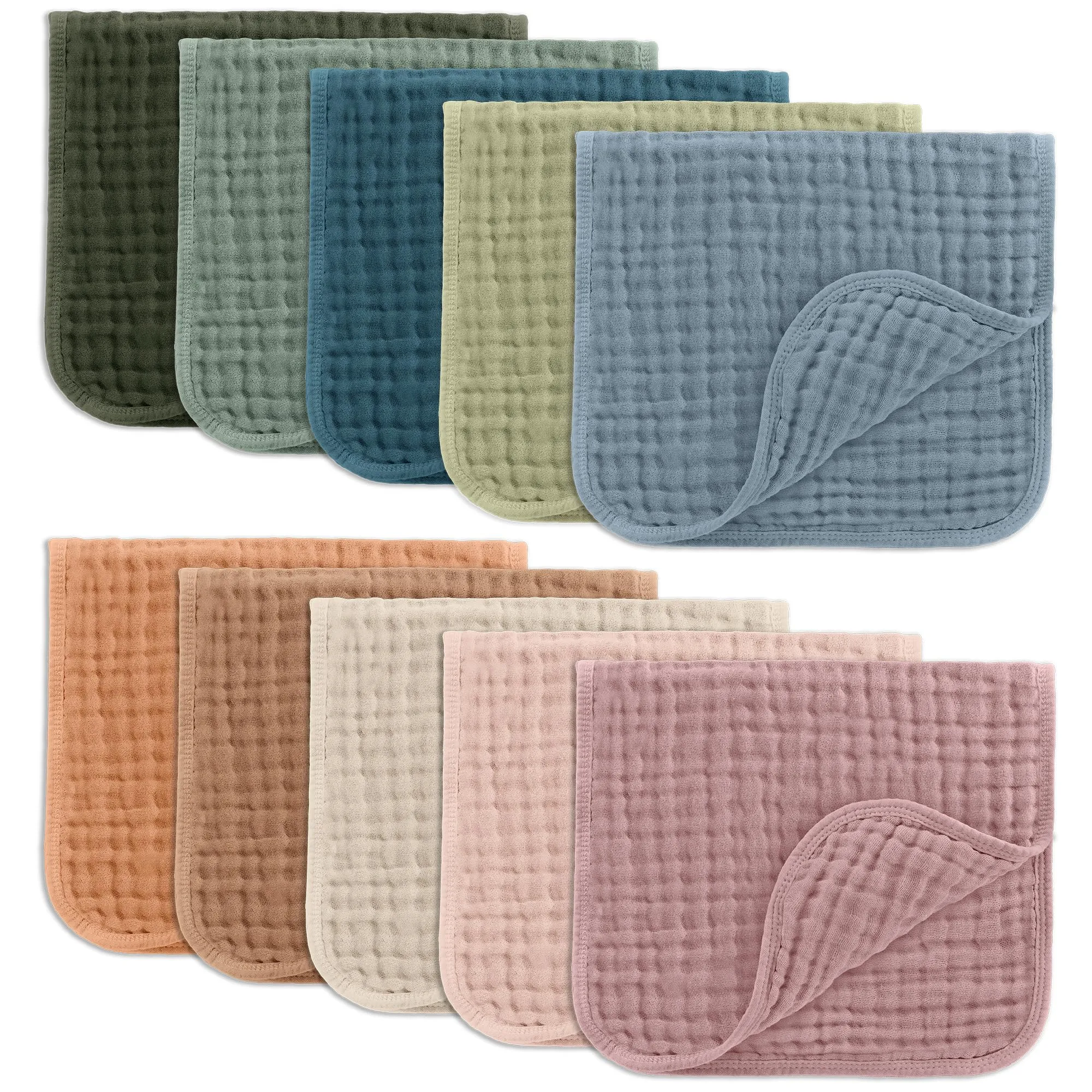 Burp cloths for newborn feeding cleanup
