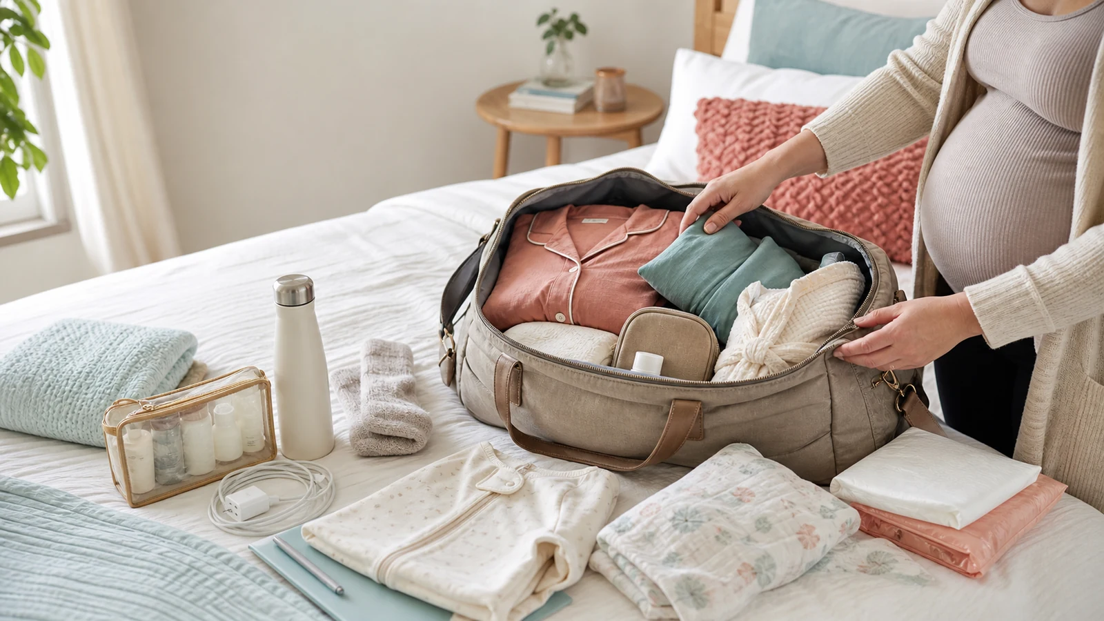 When to pack hospital bag essentials arranged before labor
